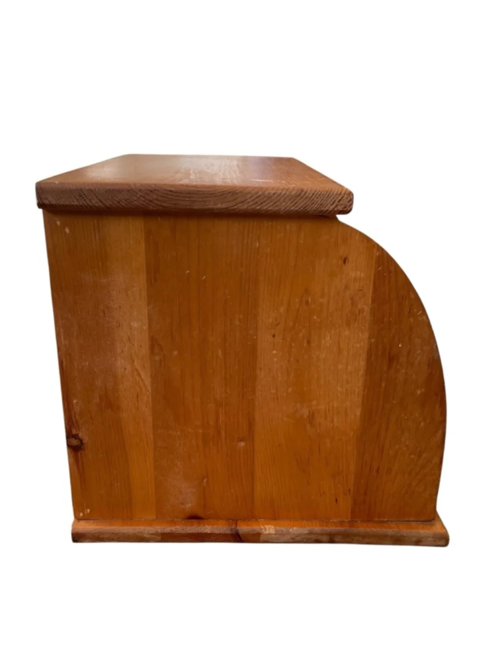 Vintage Hand Crafted Amish Wooden Roll Top Bread Box